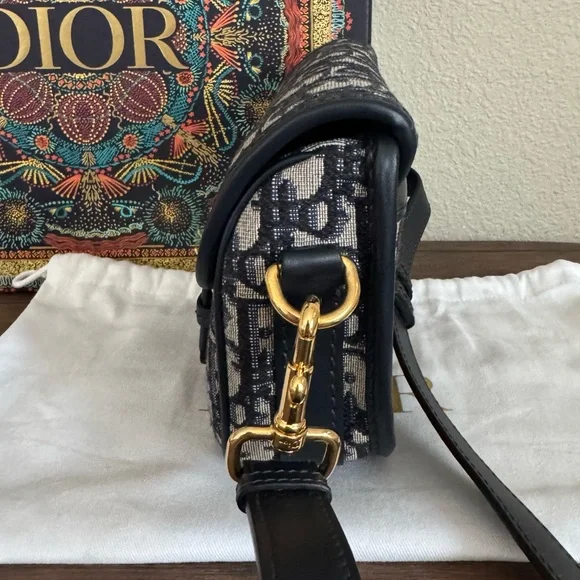 DIOR Small Bobby Bag in Blue Oblique Jaquard - Picture 8 of 10